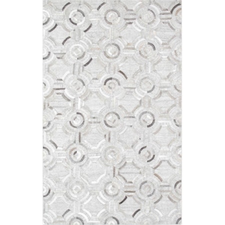 Made4Mansions Carpets PTX-3137 5 0 X 8 0 Cowhide And Hand-Loomed Sari Silk Area Rug - 5 x 8 ft. MA2475527